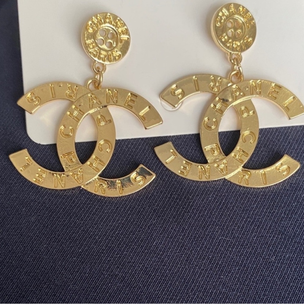 Chanel Authentic Double C Earrings